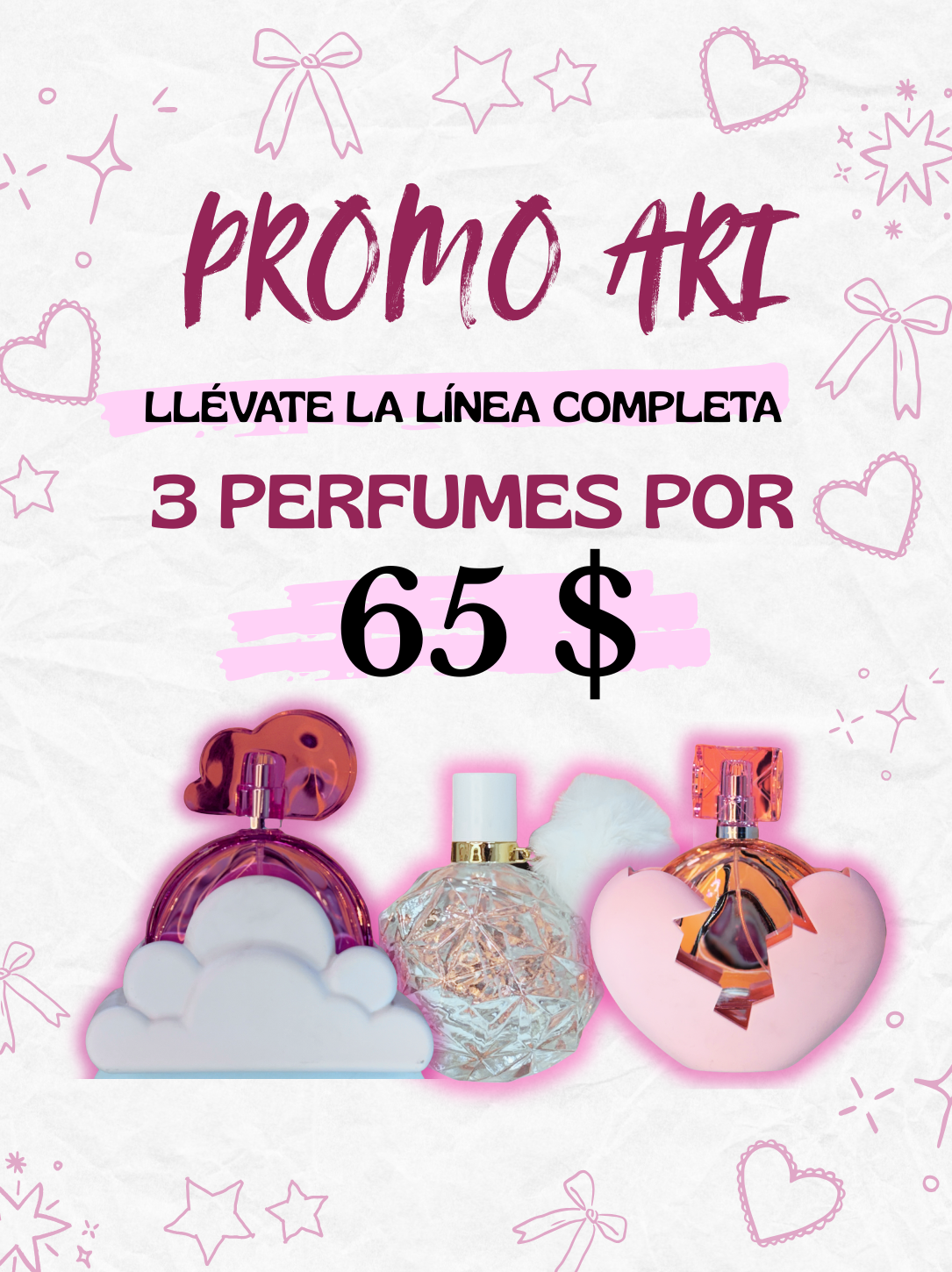 PROMO ARI- 3 PERFUMES POR 65$